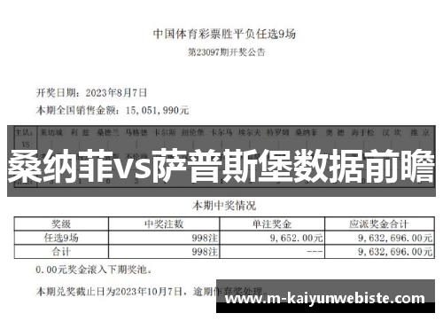 桑纳菲vs萨普斯堡数据前瞻
