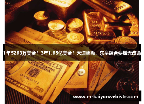 1年5263万美金！3年1.65亿美金！天道酬勤，东皇组合要逆天改命